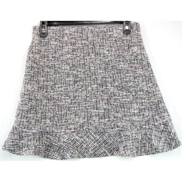 SALE!  Tweed Flare Black White Short Mini Skirt - Picture 2 of 2
